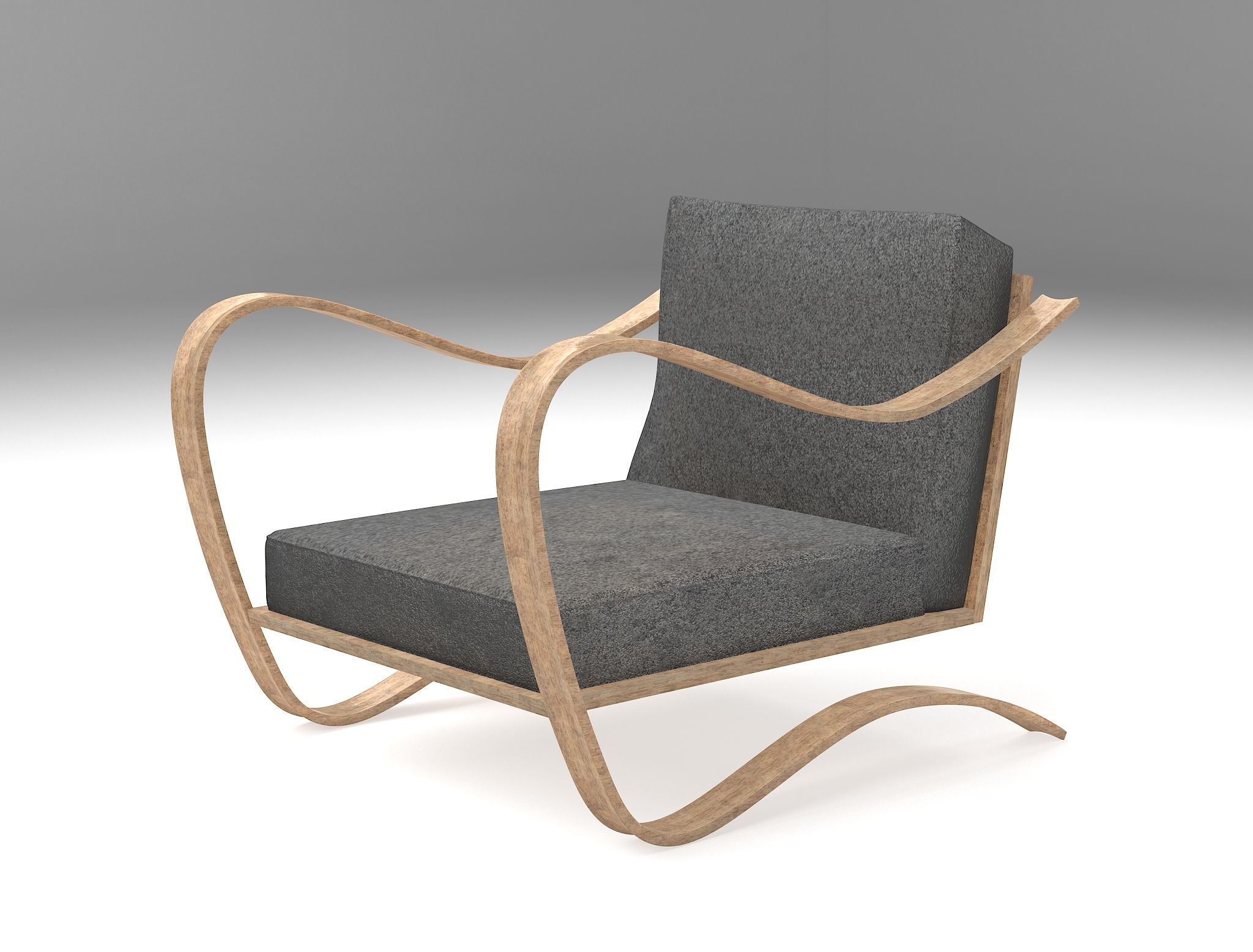 Armchair 01 3D model_2