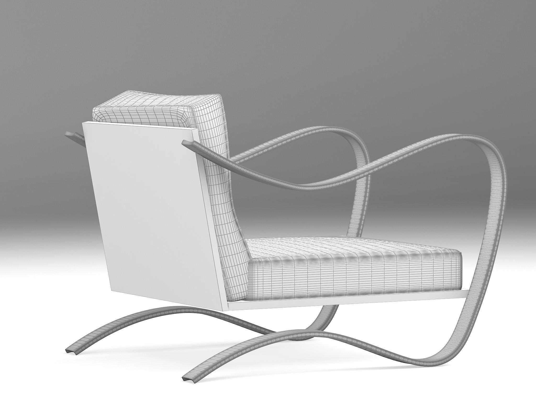 Armchair 01 3D model_6
