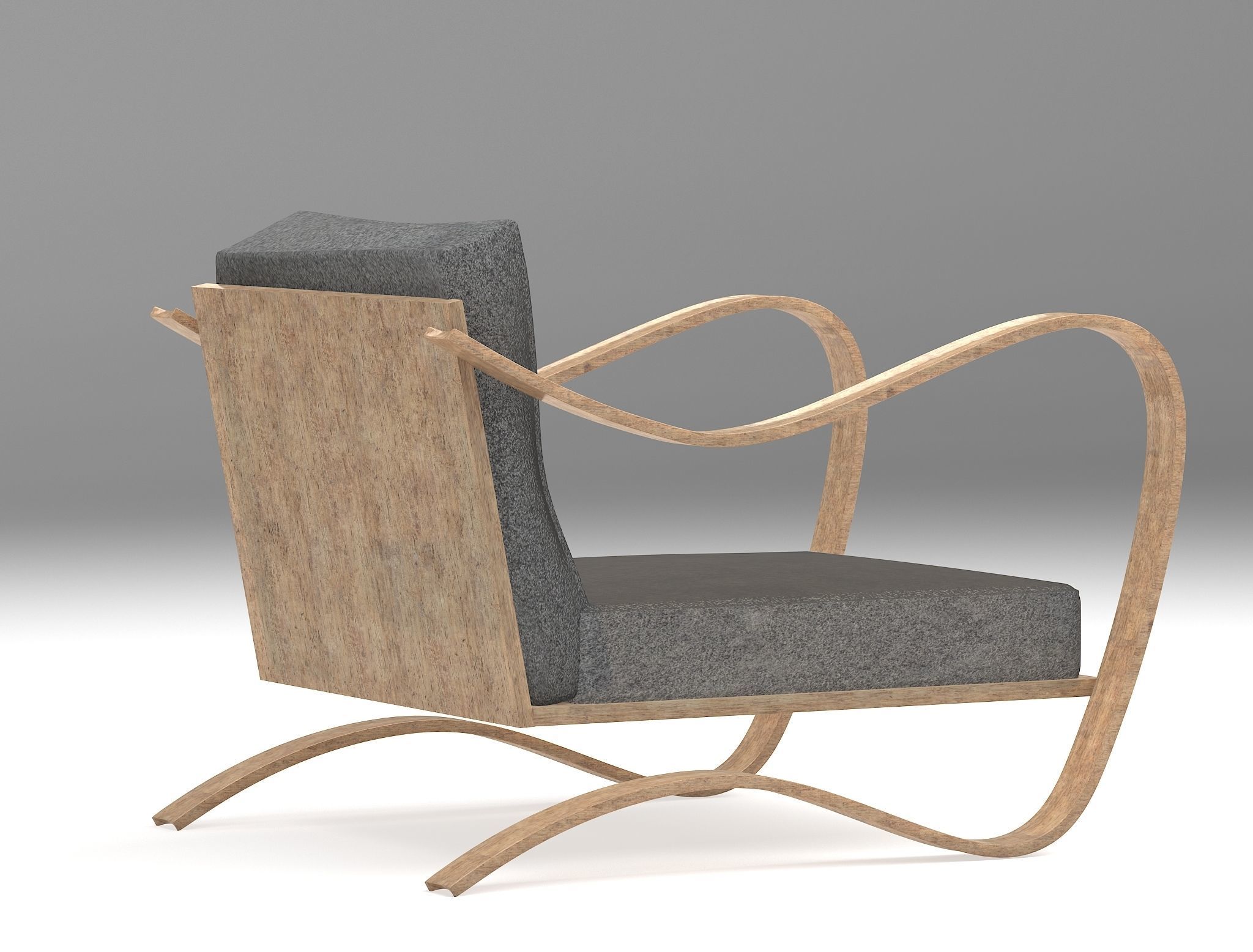 Armchair 01 3D model_1