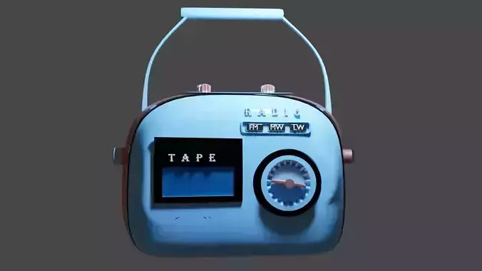 radio tape recorder 3D model