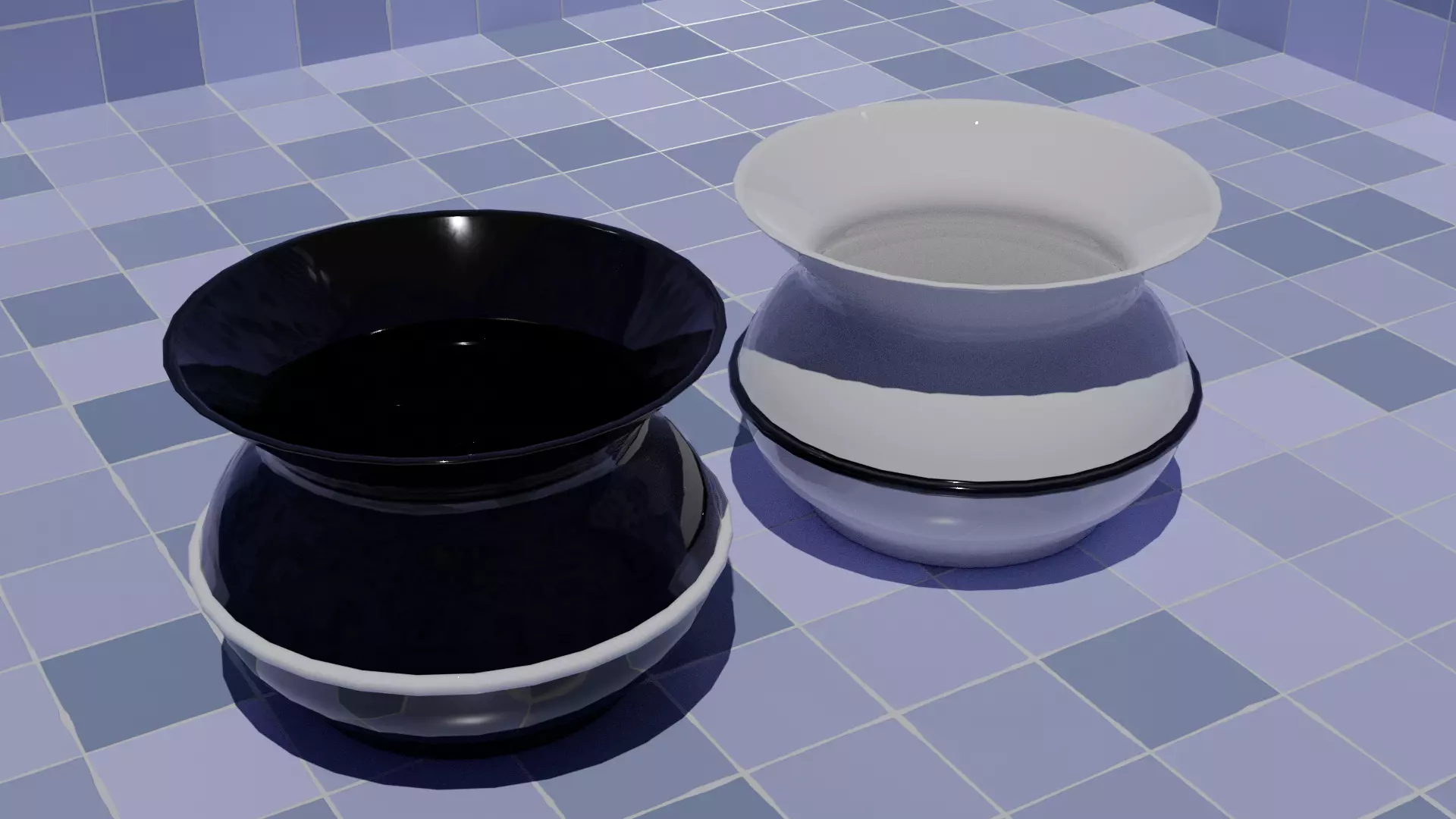 Ceramic Spittoons Low-poly 3D model