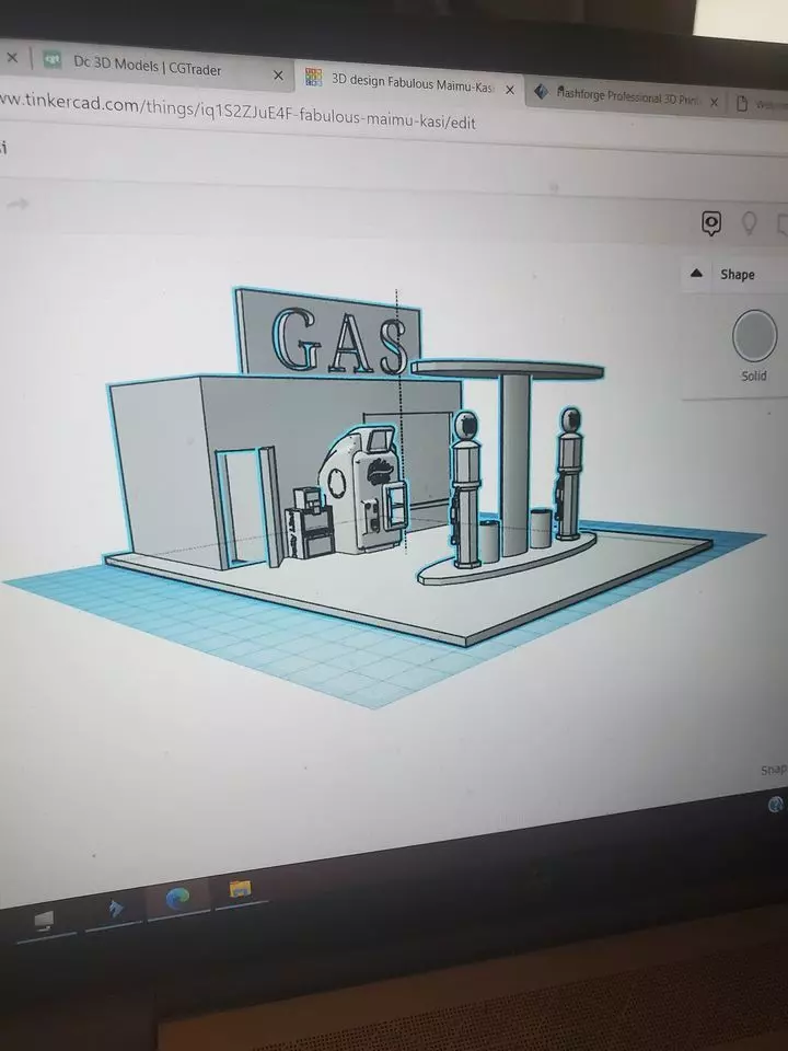 hot wheels gas station Free 3D print model