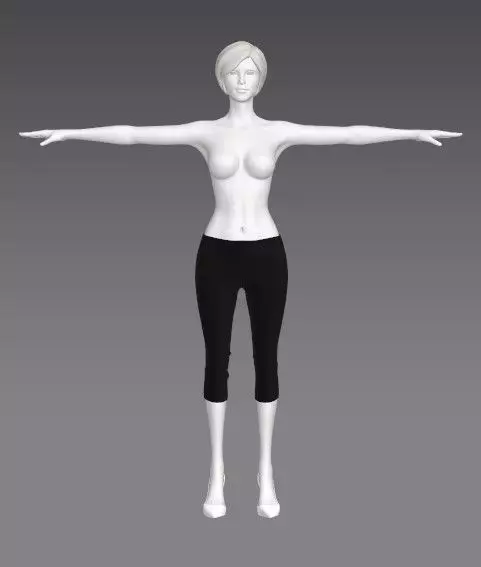 Woman Clothing T-Pose 369 Low-poly 3D model