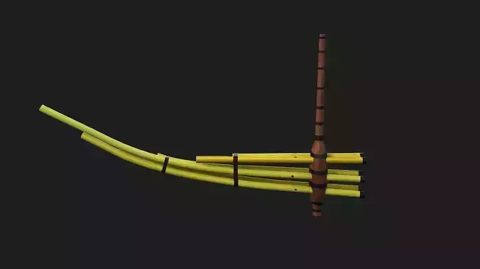 Qeej hmong 3D model
