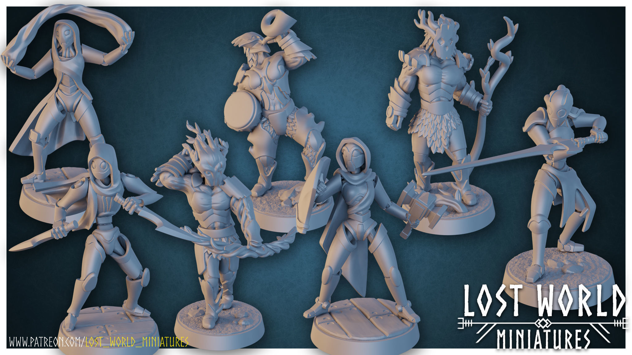 Warforged Druid - Supported - Miniature 3D print model_3