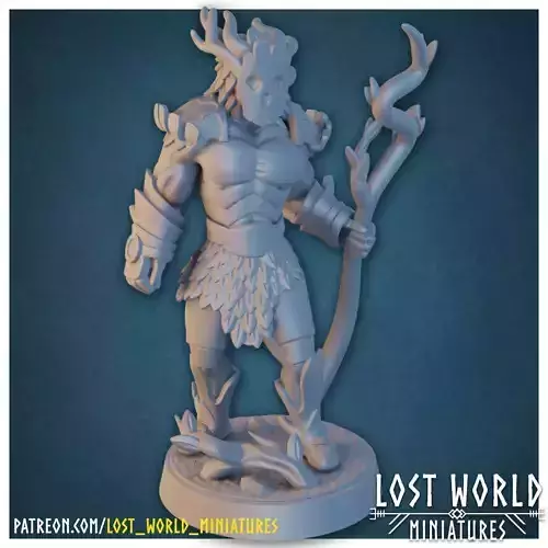 Warforged Druid - Supported - Miniature