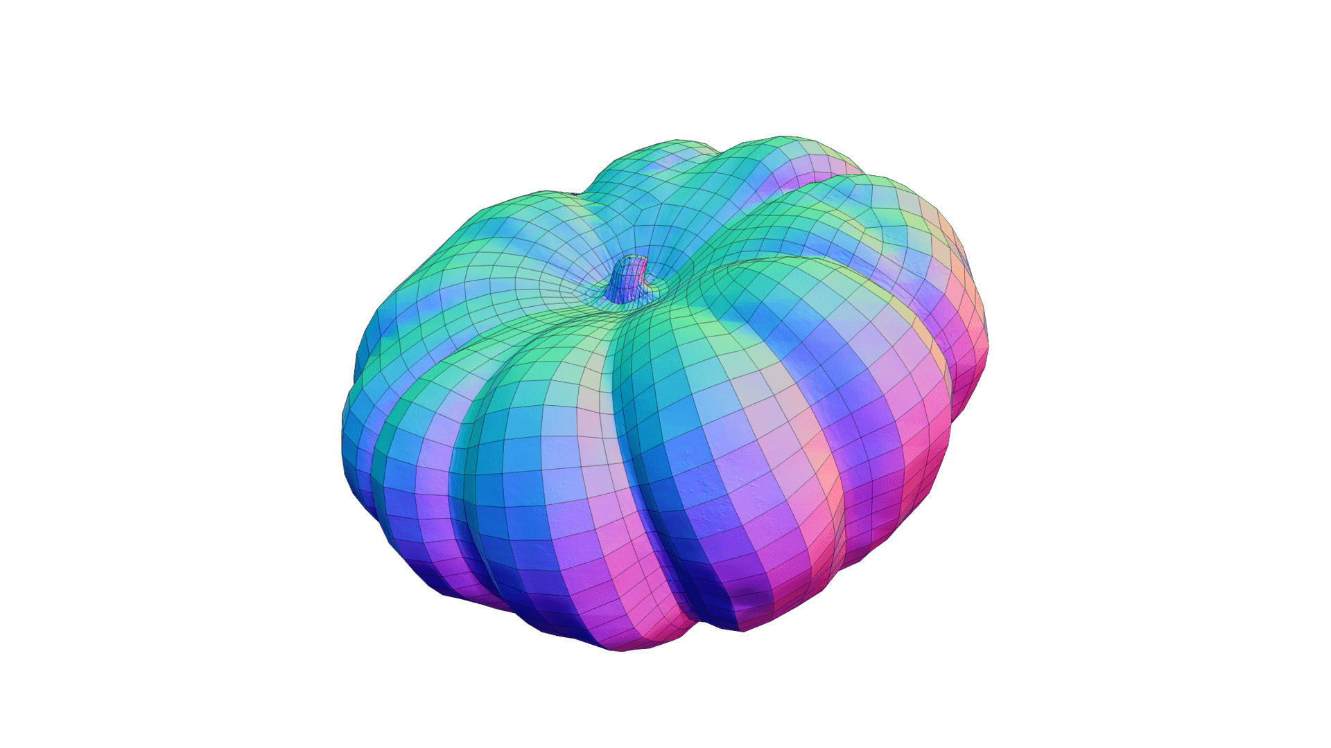 Squash Cucurbita maxima - Real-Time Scanned Low-poly 3D model_3