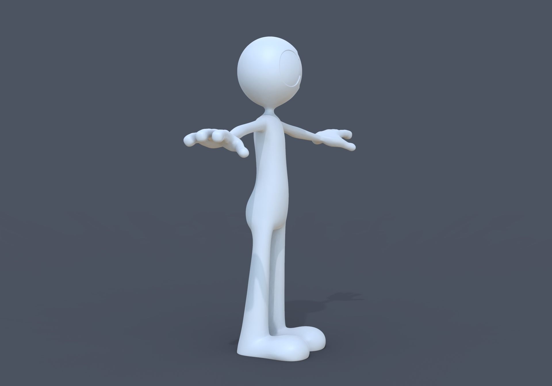  White Man 3D model_6
