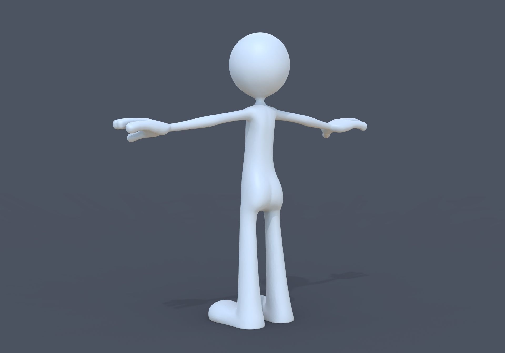  White Man 3D model_3