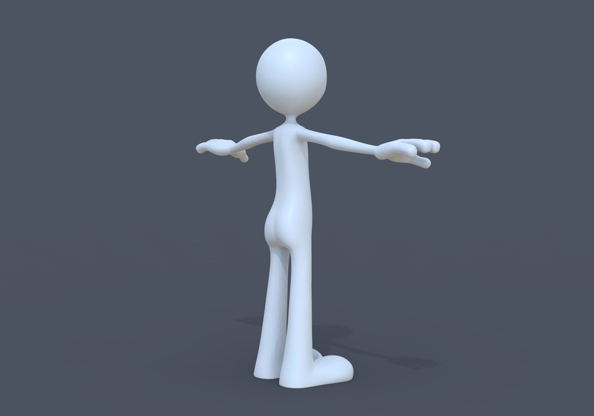  White Man 3D model_5