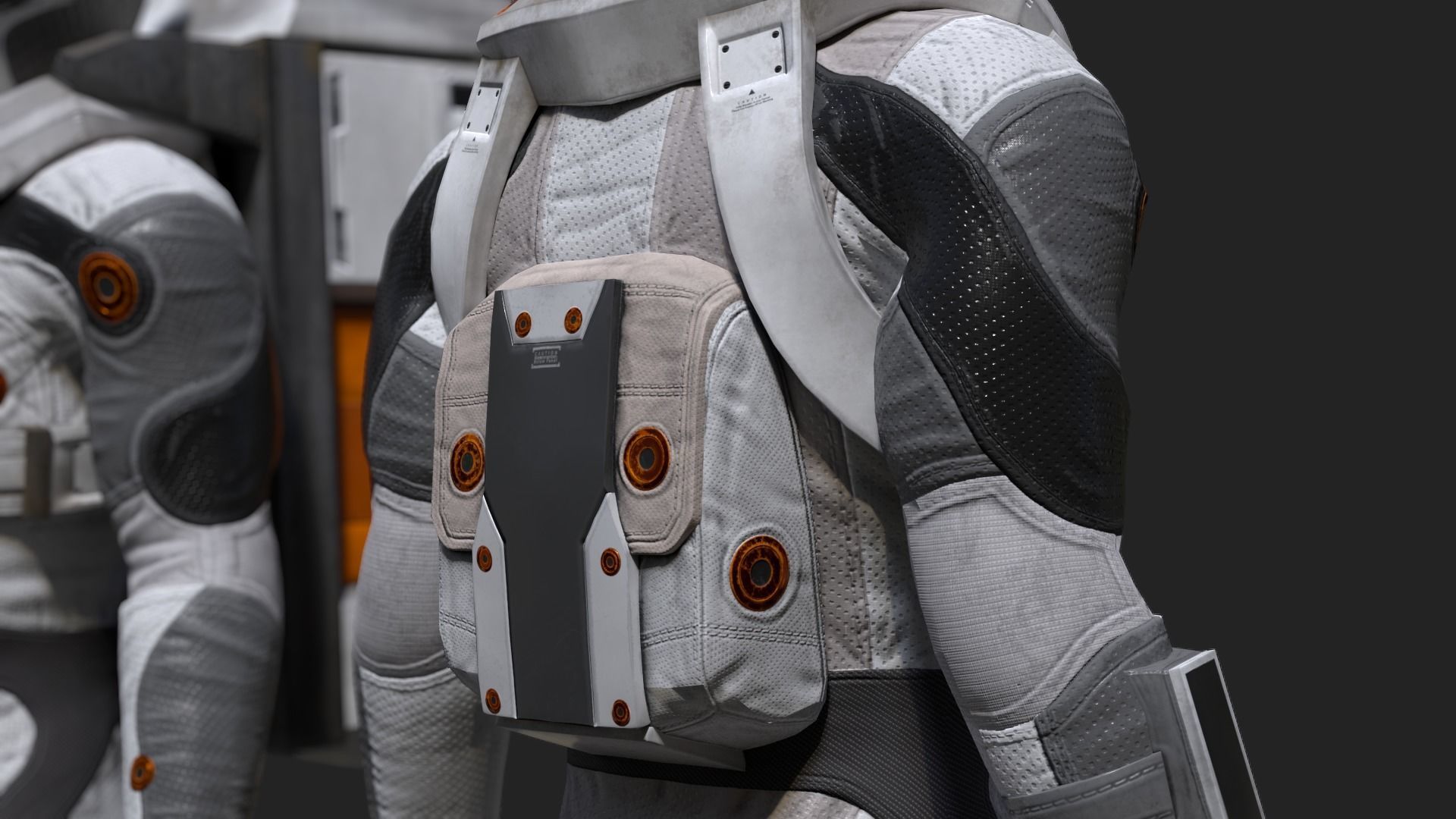 MX02 Male Space Suit LITE VERSION Low-poly 3D model_11