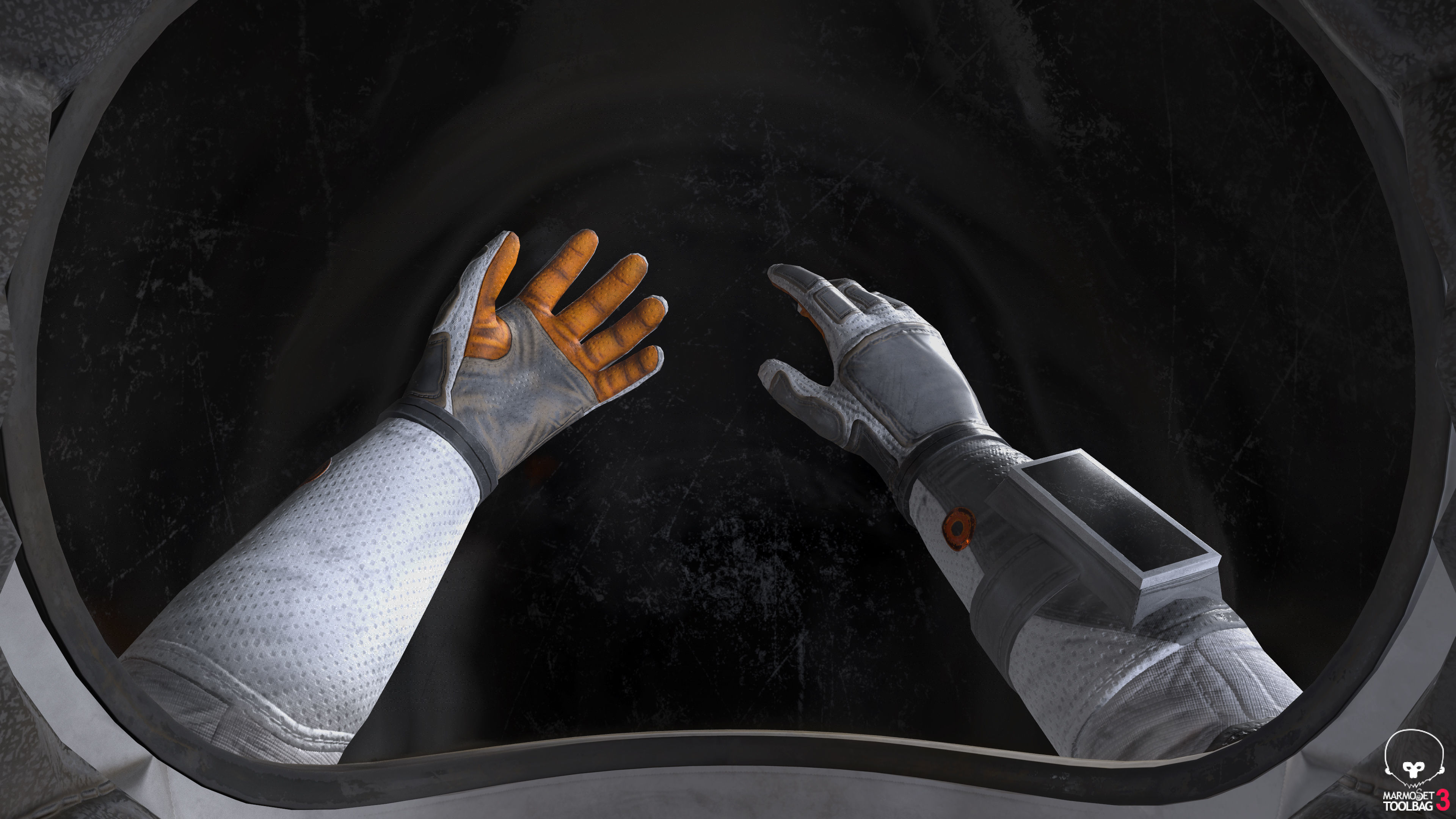 MX02 Male Space Suit LITE VERSION Low-poly 3D model_3