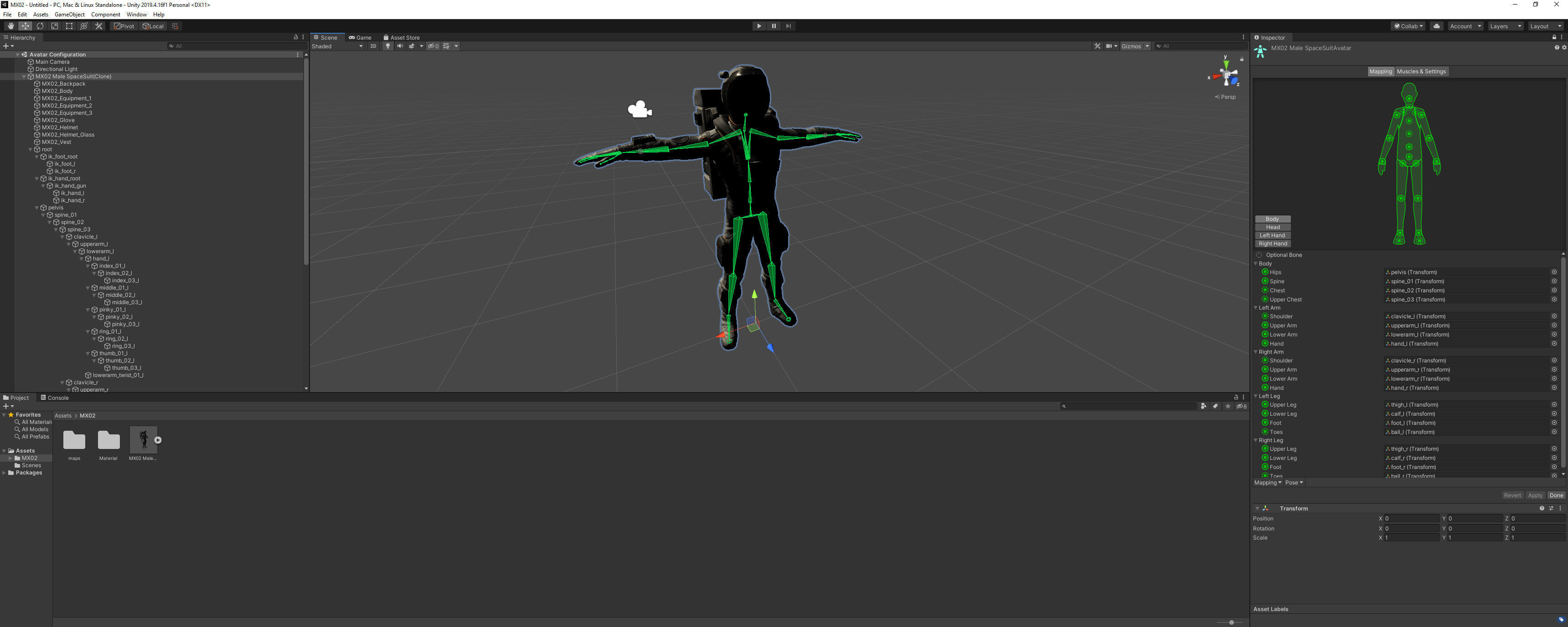 MX02 Male Space Suit LITE VERSION Low-poly 3D model_13