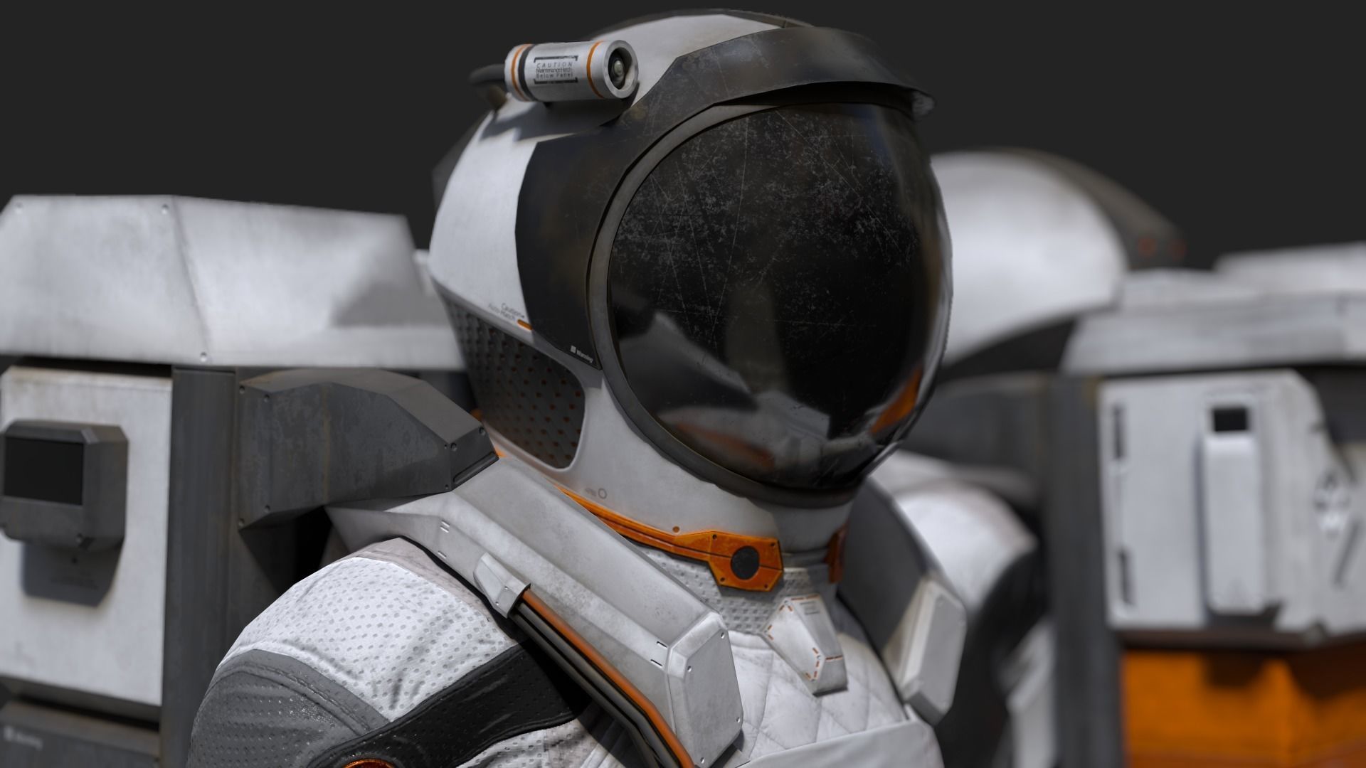 MX02 Male Space Suit LITE VERSION Low-poly 3D model_7