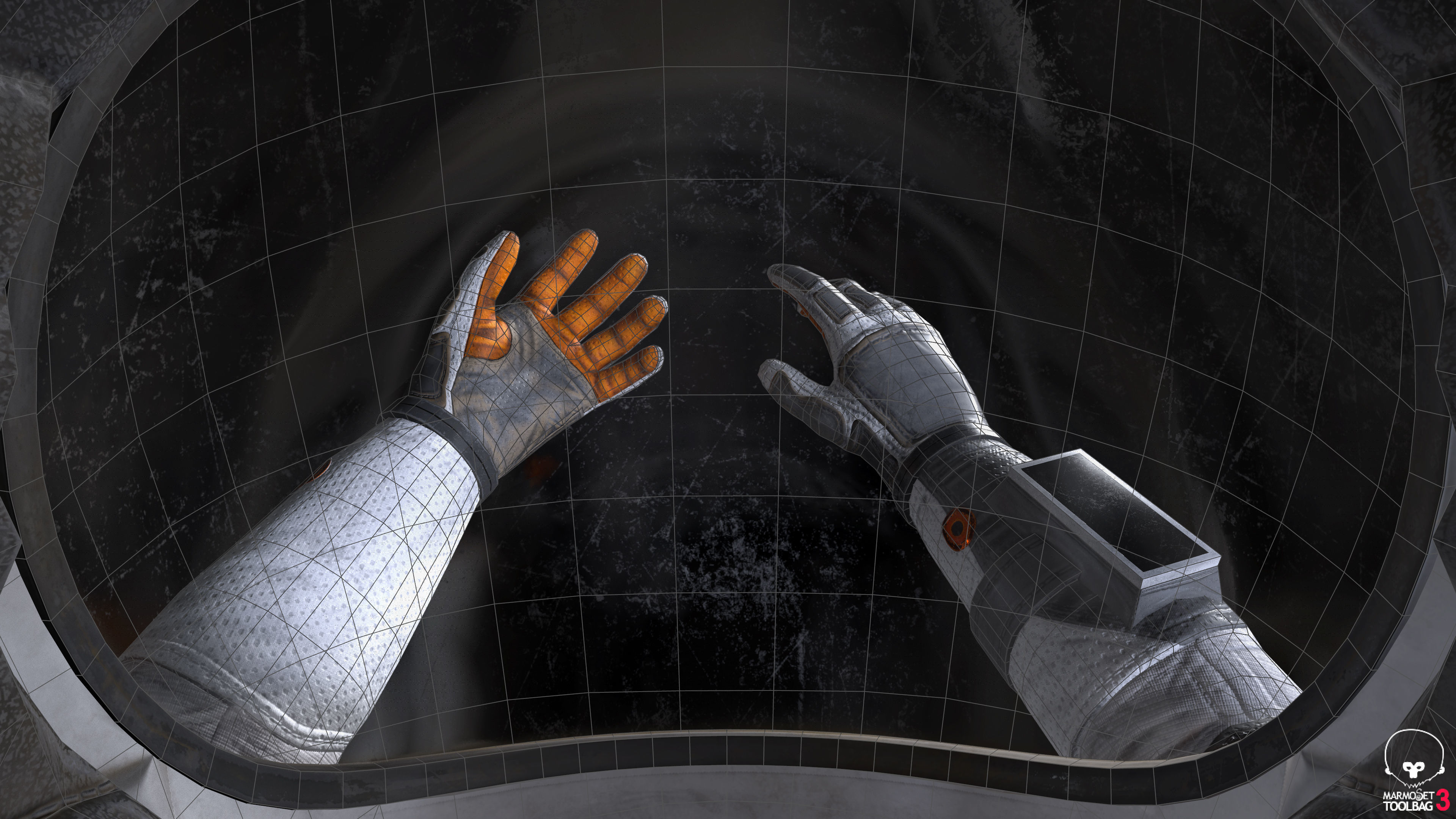 MX02 Male Space Suit LITE VERSION Low-poly 3D model_4