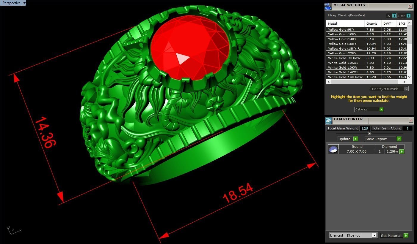 Pattern ring - Sculpture ring - Art ring - Mens ring - N904 3D print model_8