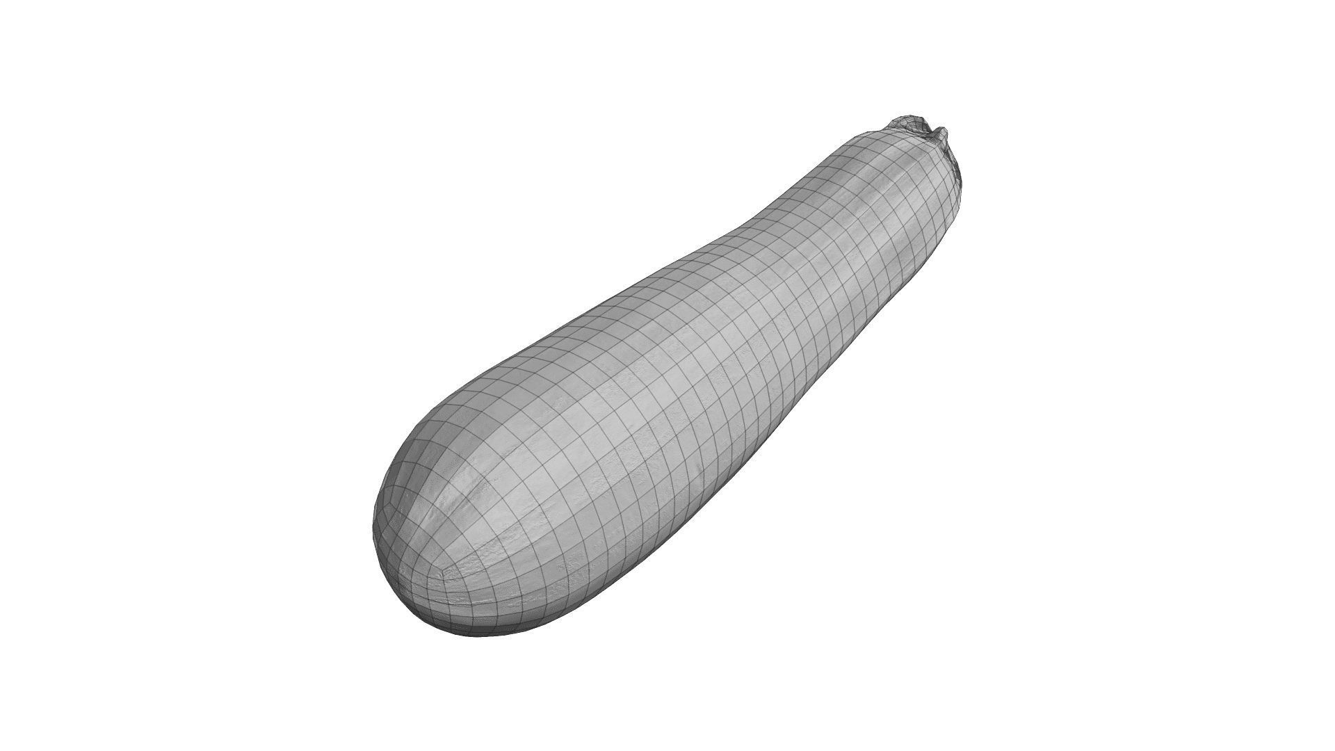 Zucchini Cucurbita pepo - Real-Time Scanned Low-poly 3D model_2