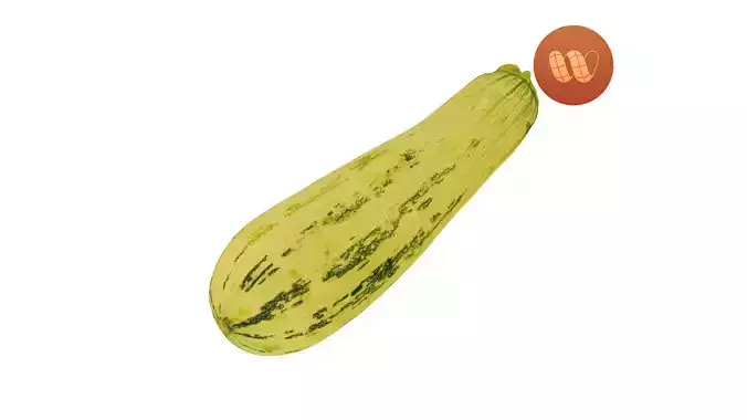Zucchini Cucurbita pepo - Real-Time Scanned Low-poly 3D model