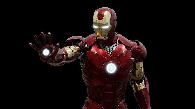 Iron Man MK III  Low-poly 3D model