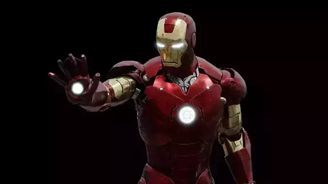 Iron Man MK III  Low-poly 3D model