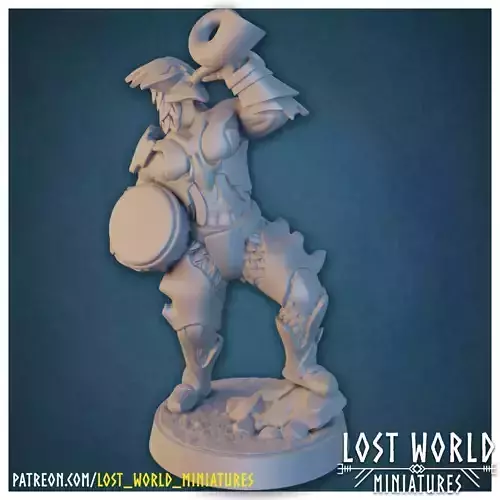 Warforged Bard - Supported - Miniature 3D print model