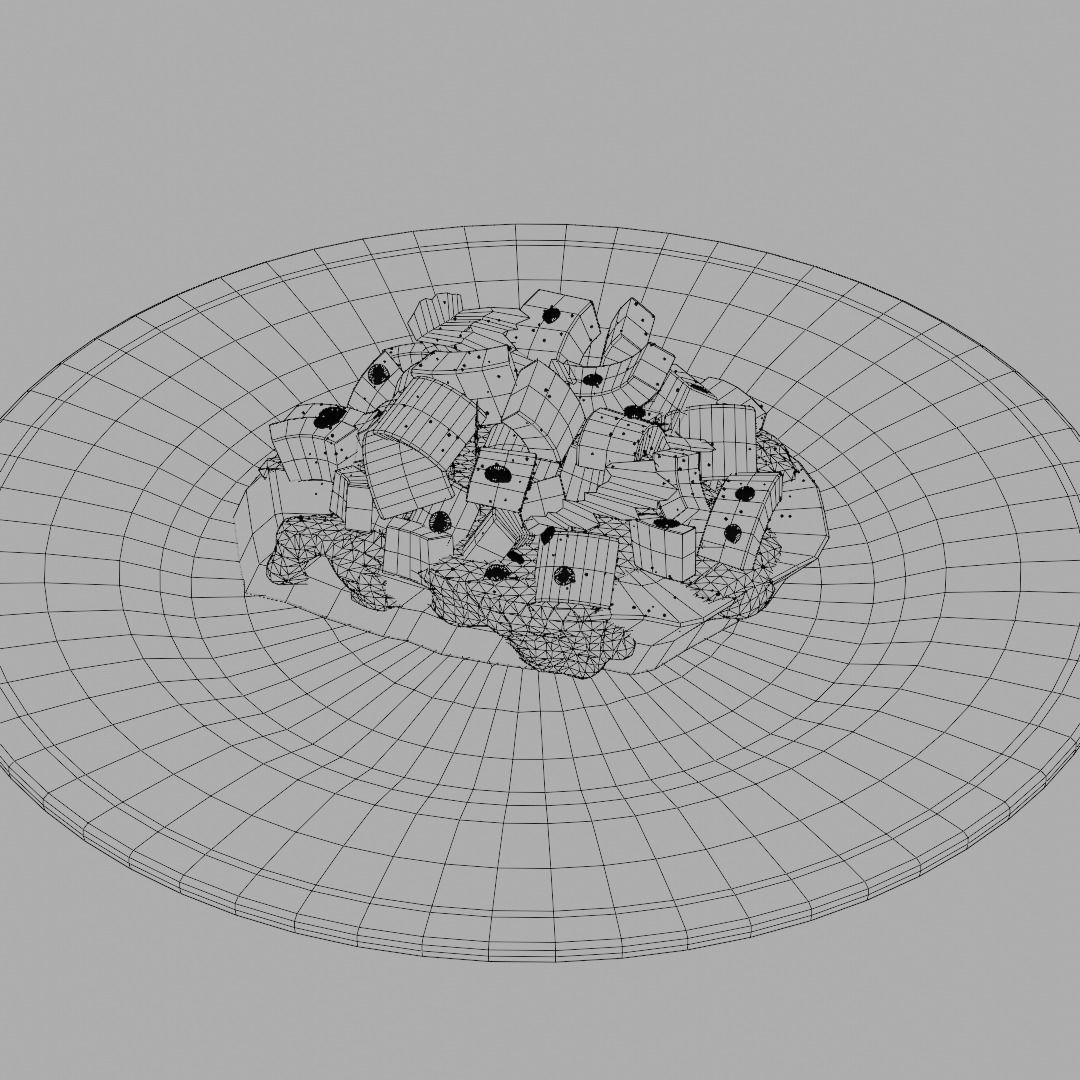 Ratatouille with bread cartoon style 3D model_11