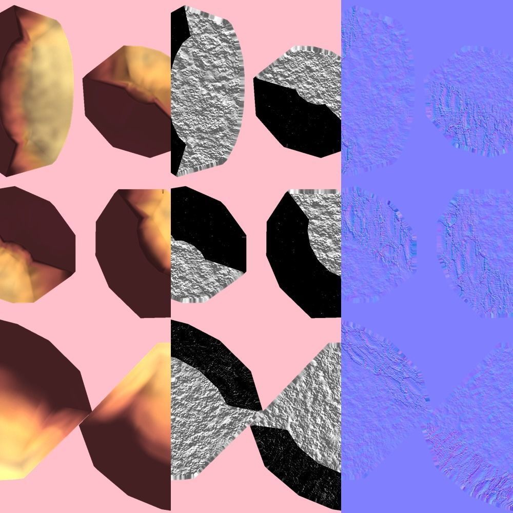 Ratatouille with bread cartoon style 3D model_12