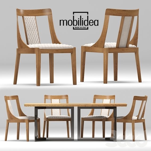 Table and Chairs 3d Coleccion 2 Low-poly 3D model_1