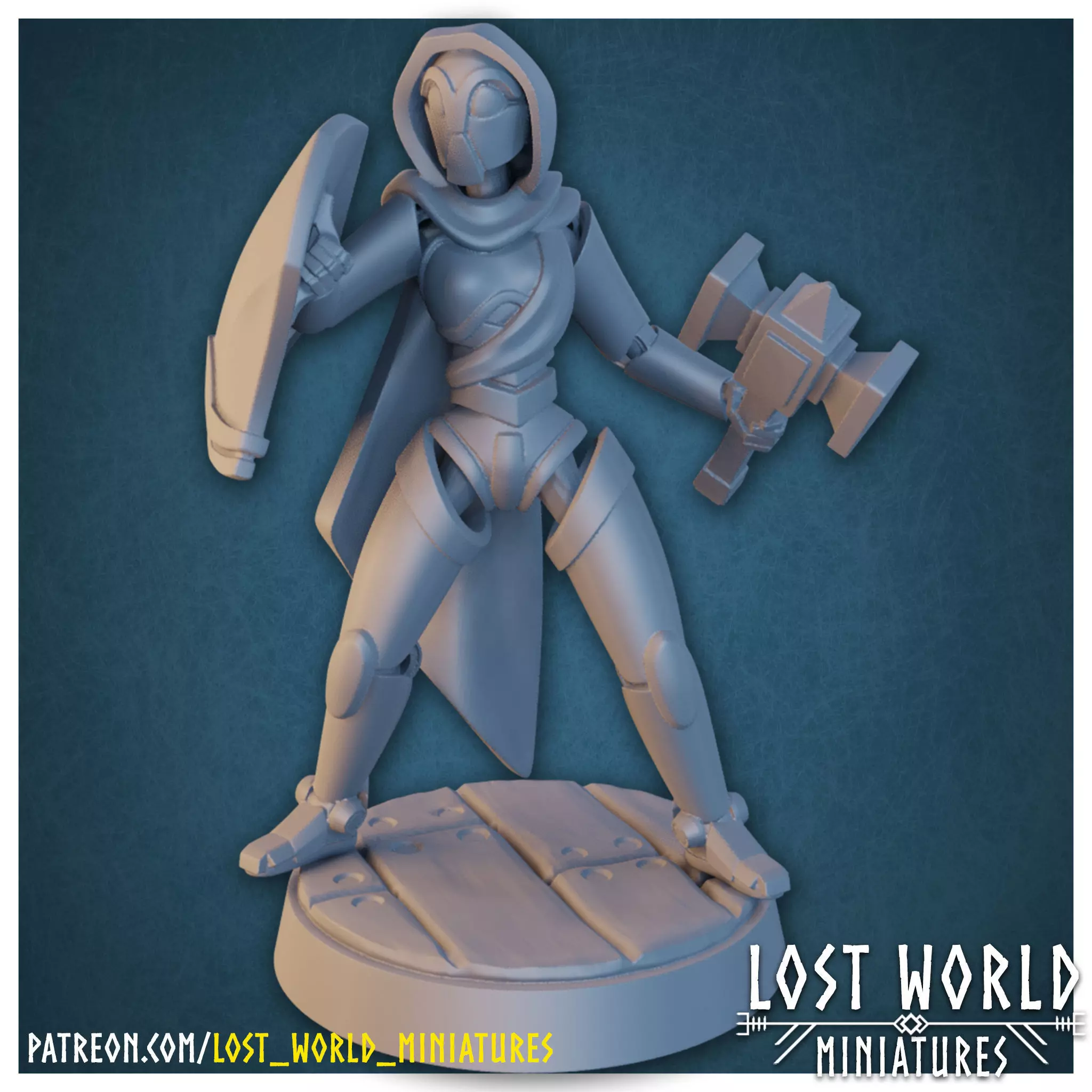 Warforged Cleric - Supported - Miniature 3D print model