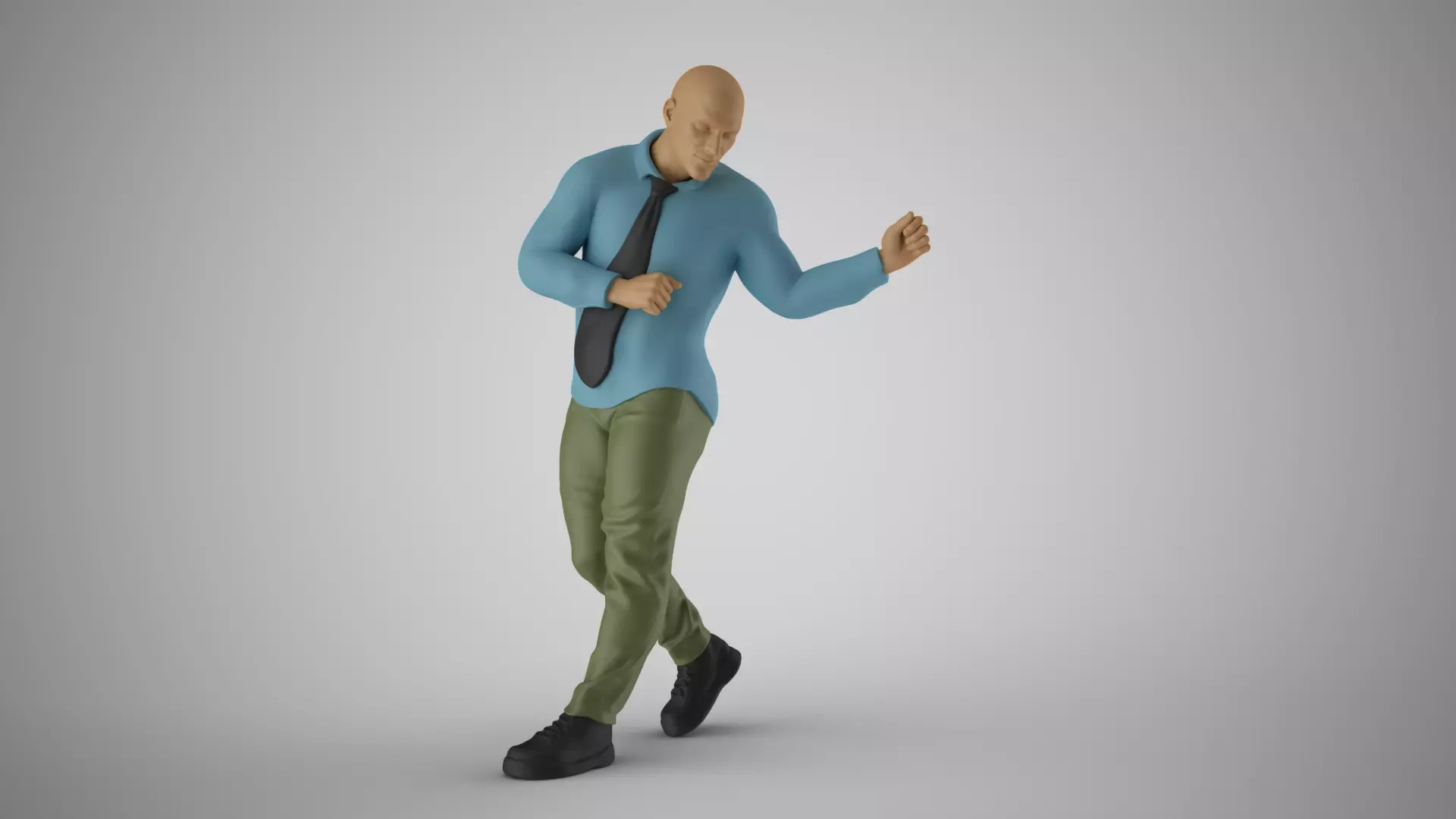 Man Getting Promotion 3D print model_0