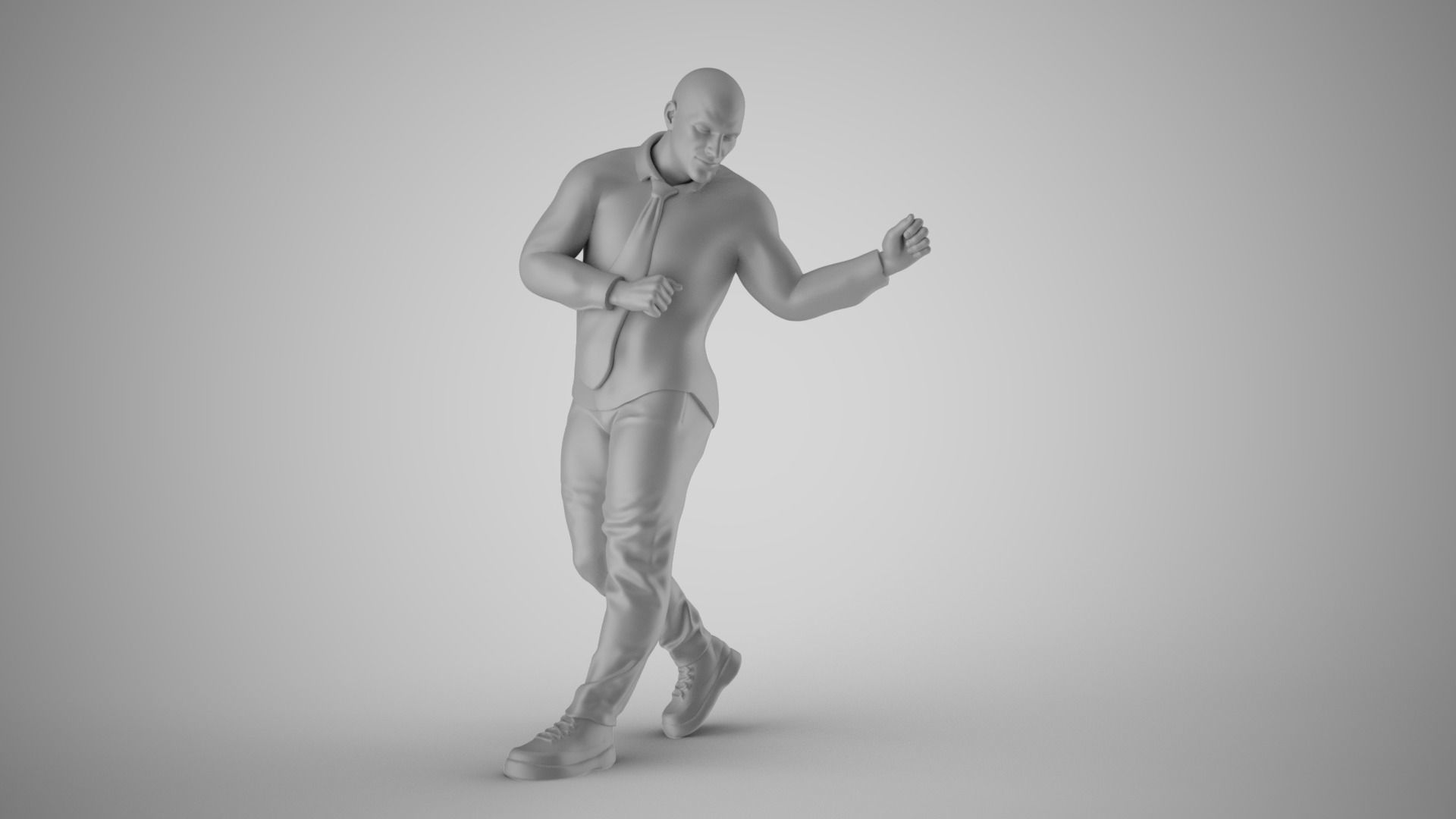Man Getting Promotion 3D print model_2