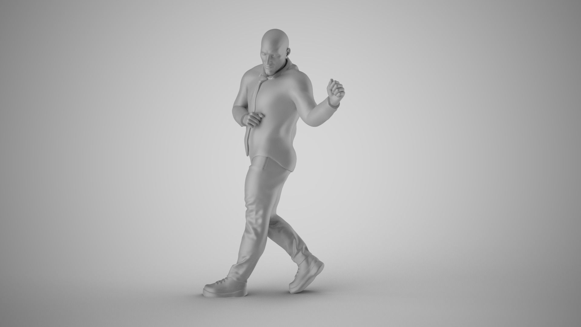 Man Getting Promotion 3D print model_1