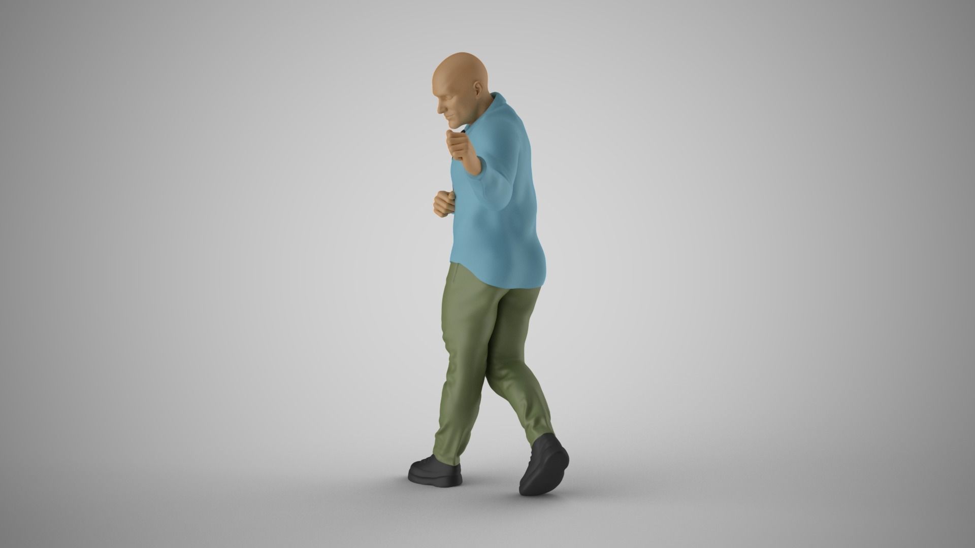 Man Getting Promotion 3D print model_9