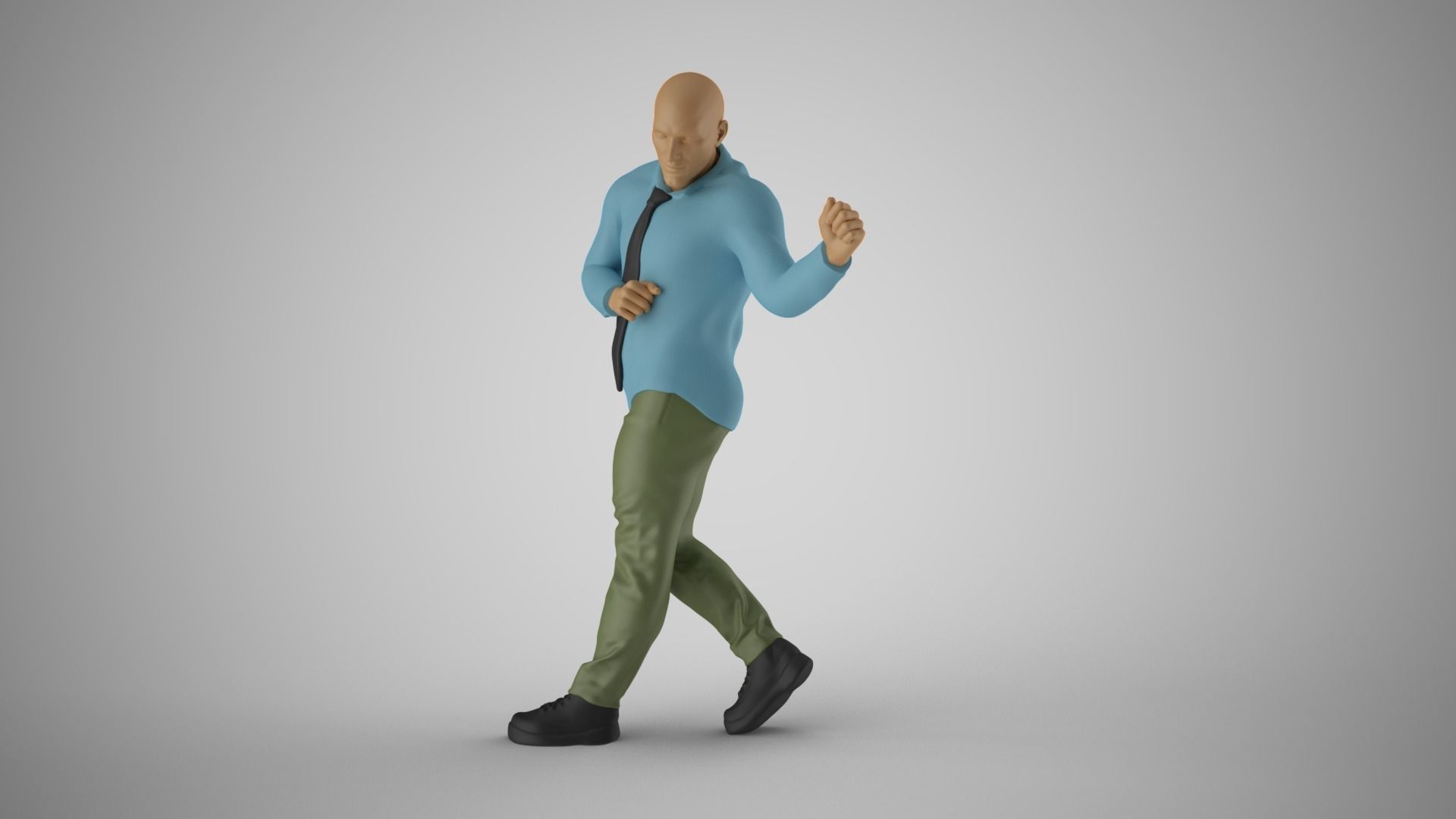 Man Getting Promotion 3D print model_10