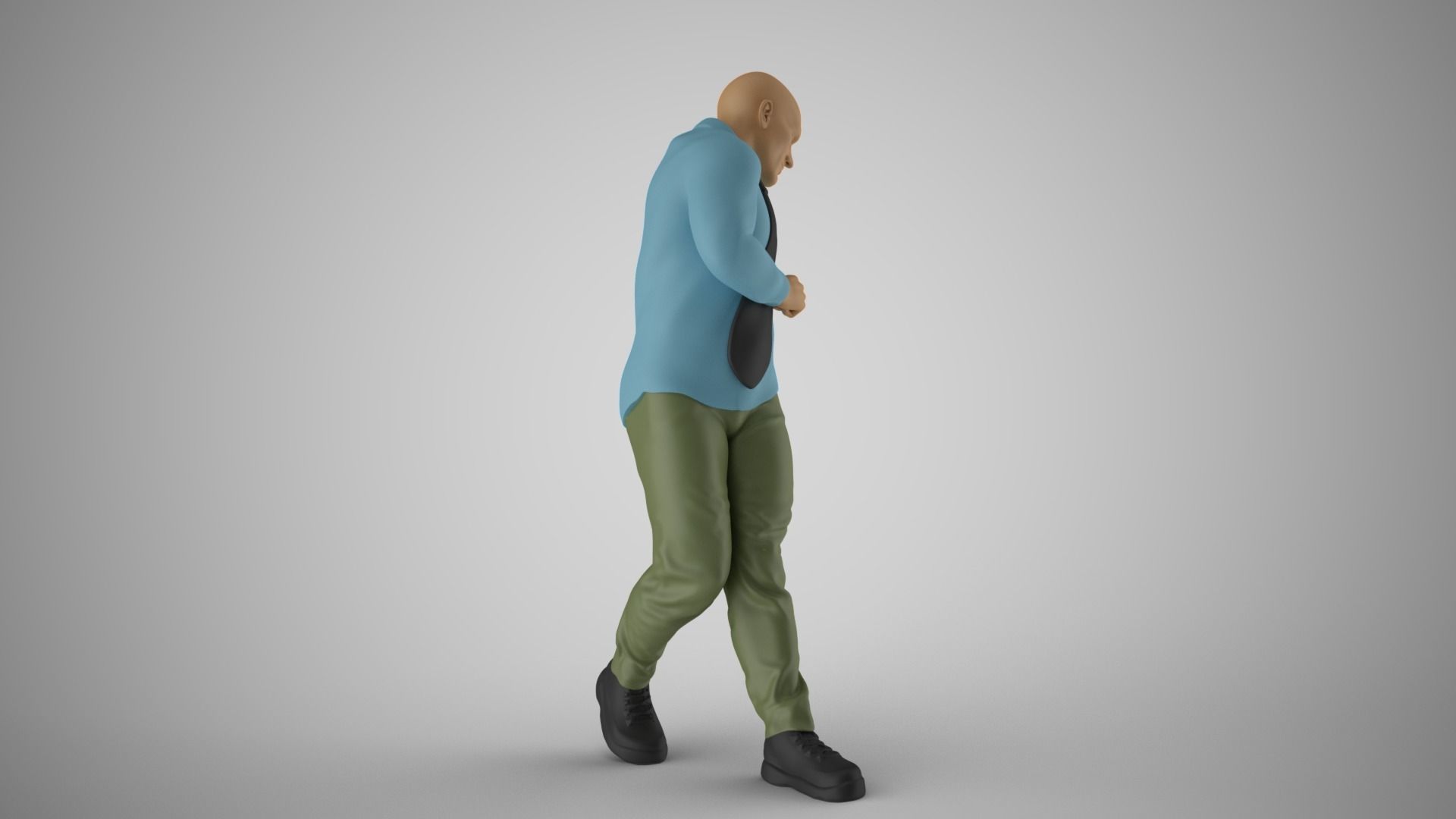 Man Getting Promotion 3D print model_5