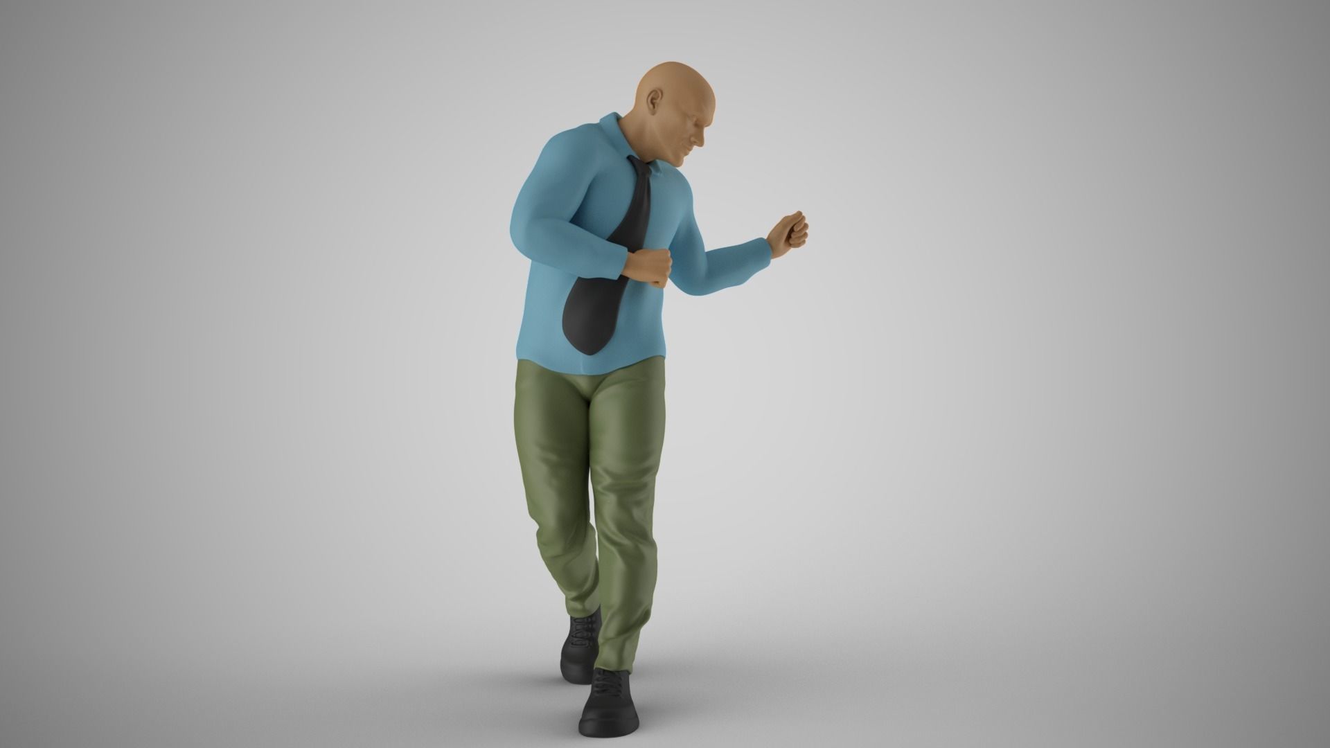 Man Getting Promotion 3D print model_4