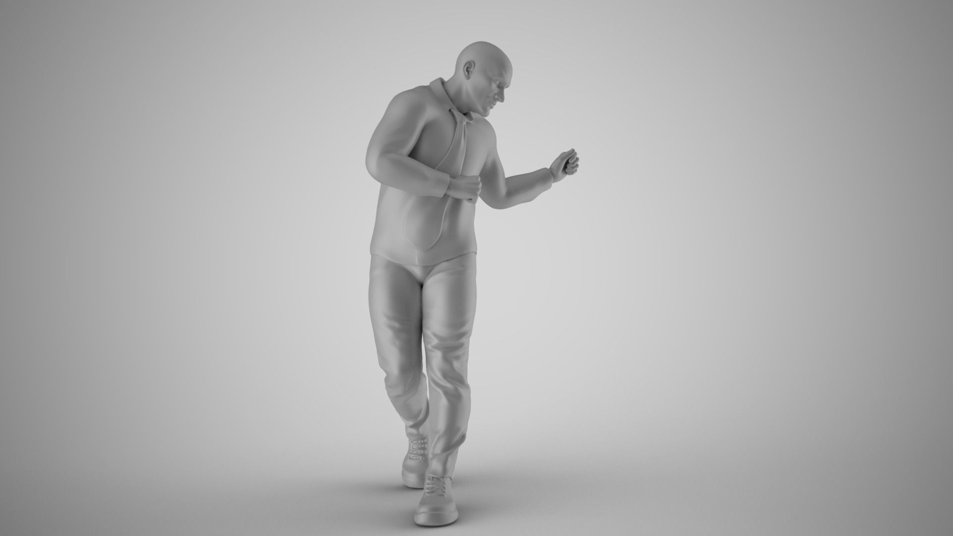 Man Getting Promotion 3D print model_3