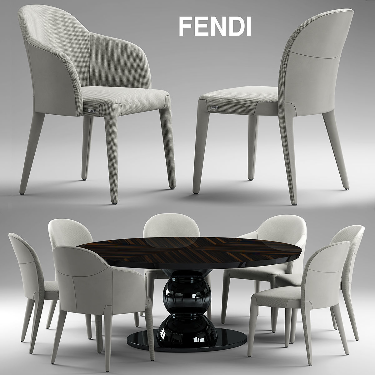 Table and Chairs 3d Coleccion3 Low-poly 3D model_10