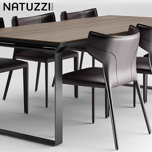 Table and Chairs 3d Coleccion3 Low-poly 3D model
