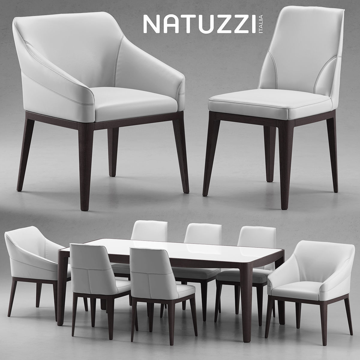 Table and Chairs 3d Coleccion3 Low-poly 3D model_5