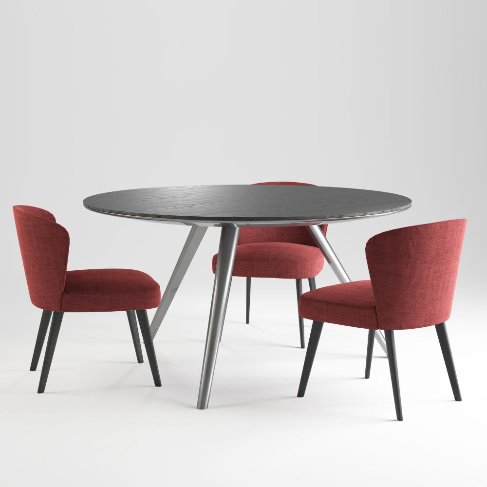 Table and Chairs 3d Coleccion3 Low-poly 3D model_1