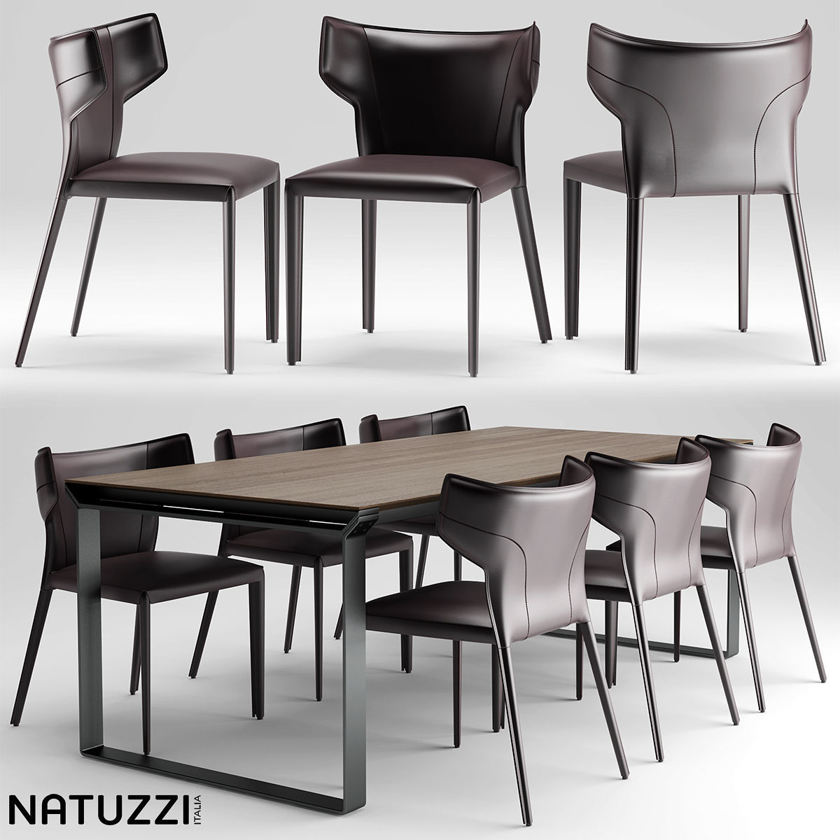 Table and Chairs 3d Coleccion3 Low-poly 3D model_15