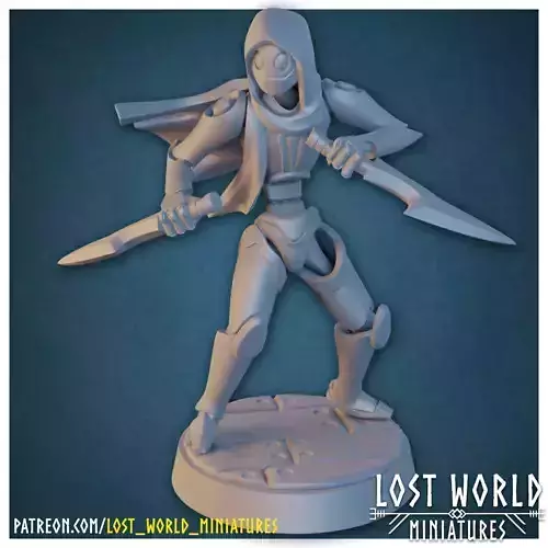 Warforged Rogue - Supported - Miniature 3D print model