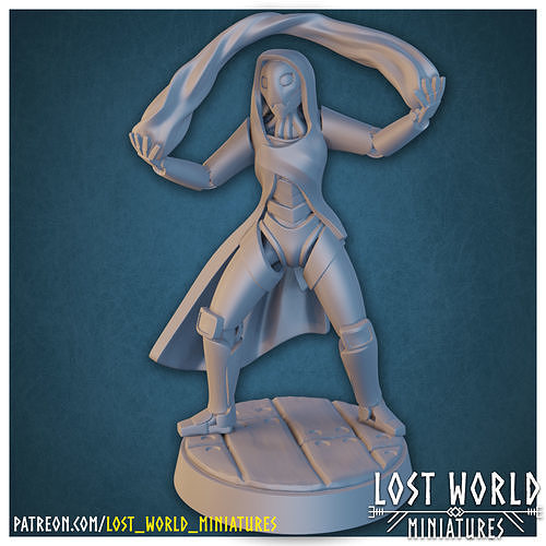 Warforged Wizard - Supported - Miniature  3D print model
