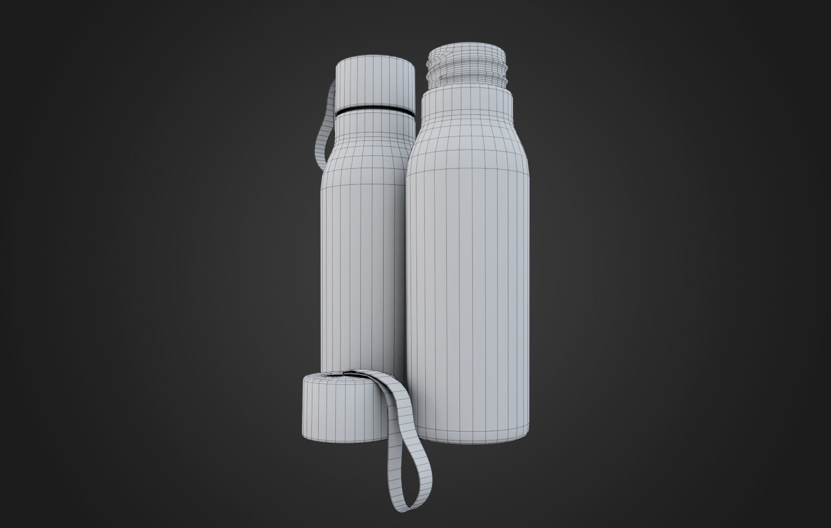 Sports Water Bottle Low-poly 3D model_25