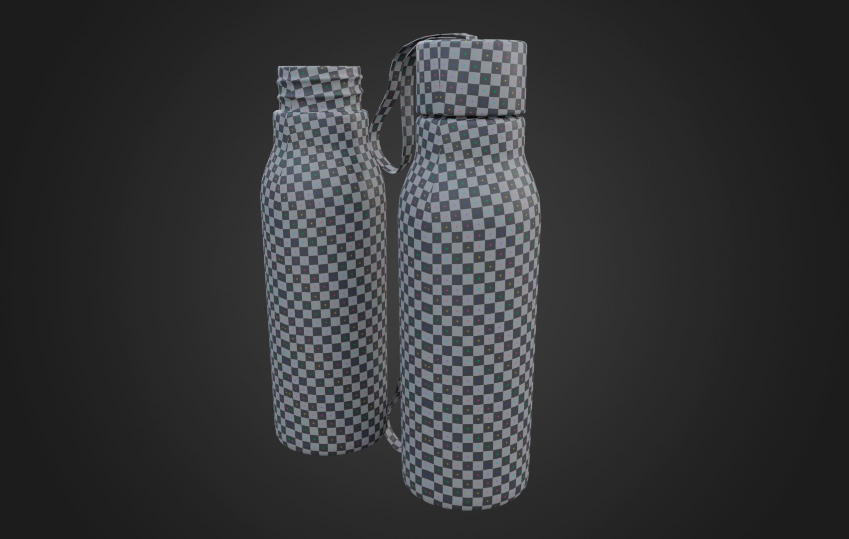 Sports Water Bottle Low-poly 3D model_20