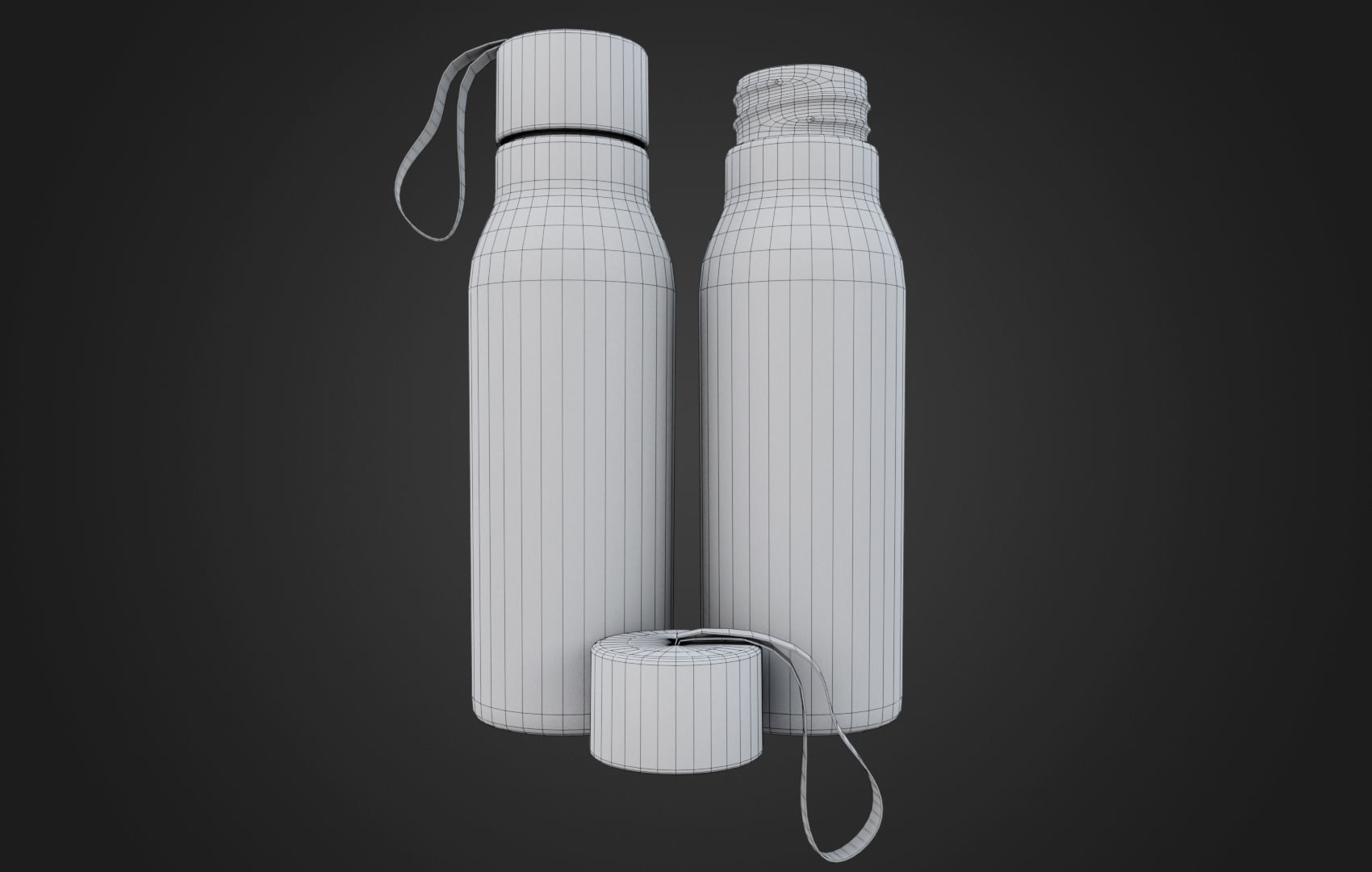 Sports Water Bottle Low-poly 3D model_22