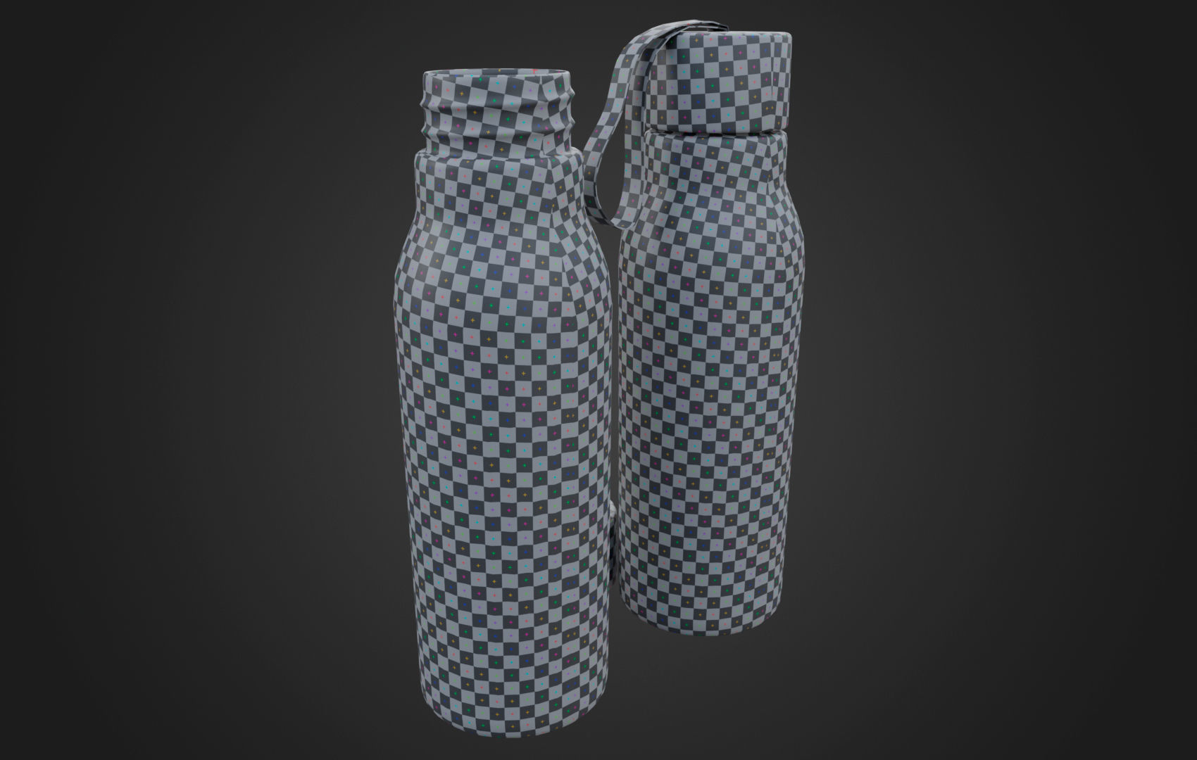 Sports Water Bottle Low-poly 3D model_35