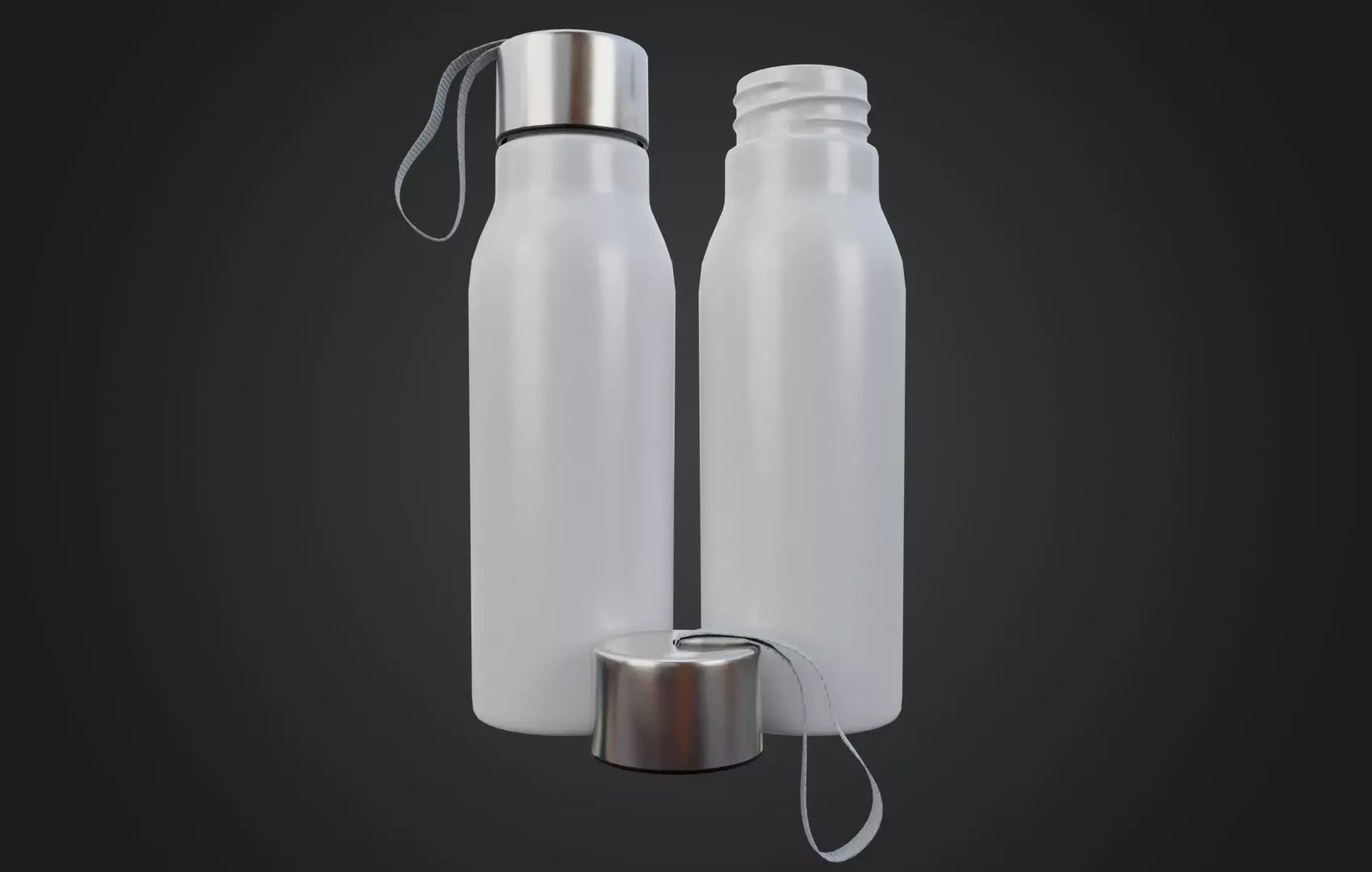 Sports Water Bottle Low-poly 3D model_0