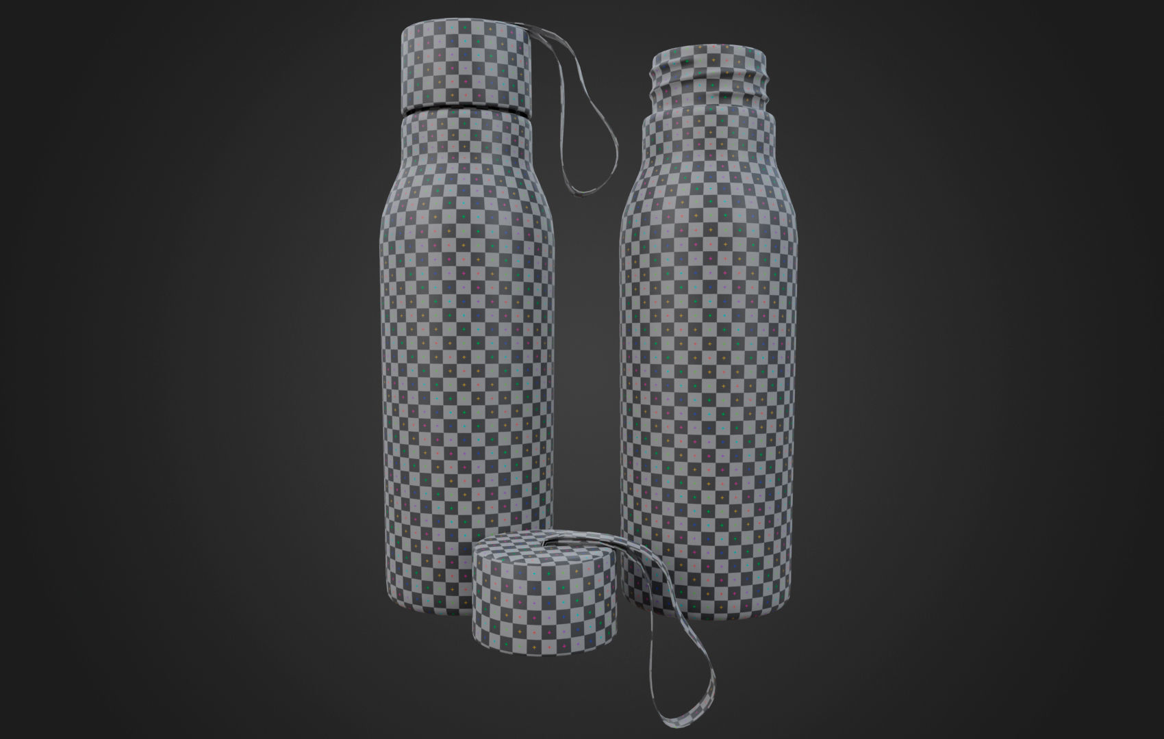 Sports Water Bottle Low-poly 3D model_32